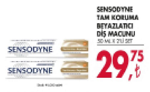 Sensodyne Tam Koruma Beyazlatıcı Diş Macunu 50 ml x 2'li Set image