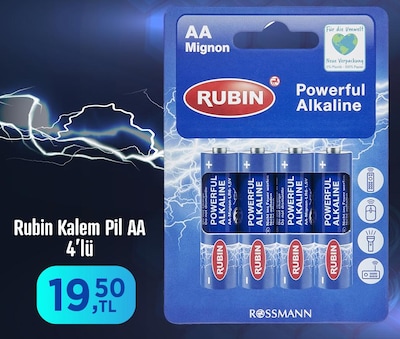 Rubin Kalem Pil AA 4'lü image