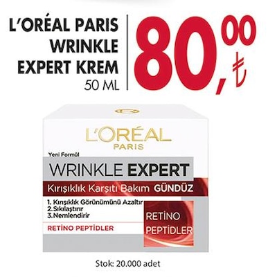 L'oreal Paris Wrinkle Expert Krem 50 ml image