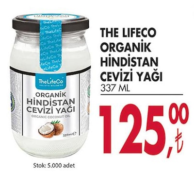 The Lifeco Organik Hindistan Cevizi Yağı 337 ml image