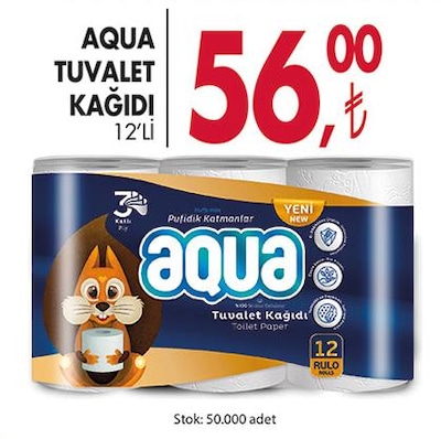 Aqua Tuvalet Kağıdı 12'li image