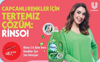 Rinso Aloe Vera Renkliler İçin Deterjan 3 lt image