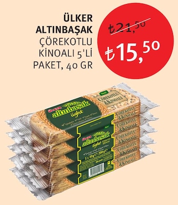 Ülker Altınbaşak Çörekotlu Kinoalı 5'li Paket 40 gr image