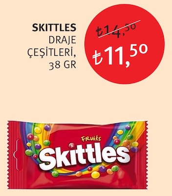 Skittles Draje Çeşitleri 38 gr image