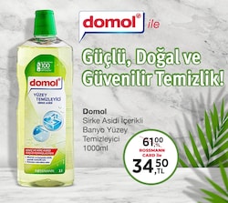 Domol Sirke Asidi İçerikli Banyo Yüzey Temizleyici 1000ml image