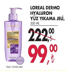 Loreal Dermo Hyaluron Yüz Yıkama Jeli 200 Ml image