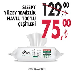 Sleepy Yüzey Temizlik Havlu 100'lü Çeşitleri image