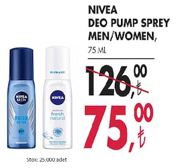 Nivea Deo Pump Sprey Men/Women 75 Ml image
