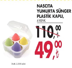Nascita Yumurta Sünger Plastik Kaplı 4 Renk image