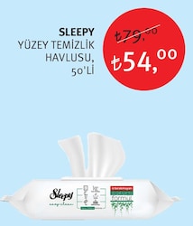 Sleepy Yüzey Temizlik Havlusu 50'li image