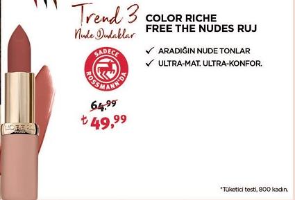 L'oreal Paris Color Riche Free The Nudes Ruj image