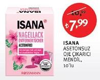 Isana Asetonsuz Oje Çıkarıcı Mendil 10'lu image