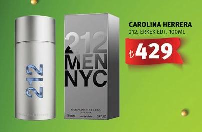 Carolina Herrera 212 Erkek Edt 100Ml image