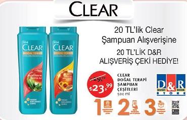 Clear Doğal Terapi Şampuan Çeşitleri 500 ml image