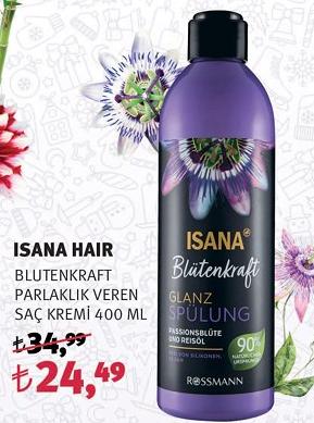 Isana Hair Blutenkraft Parlaklık Veren Saç Kremi 400 ml image