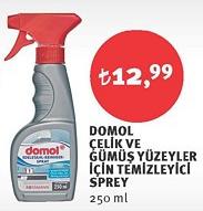 Domol Çelik ve Gümüş Yüzeyler İçin Temizleyici Sprey 250 ml image