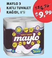 Maylo 3 Katlı Tuvalet Kağıdı 8'li image