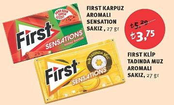 First Karpuz Aromalı Sensation Sakız 27 gr / First Klip Tadında Muz Aromalı Sakı image