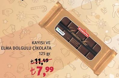 Kayısı ve Elma Dolgulu Çikolata 125 gr image