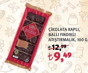 Çikolata Kaplı Ballı Fındıklı Atıştırmalık 100 G image