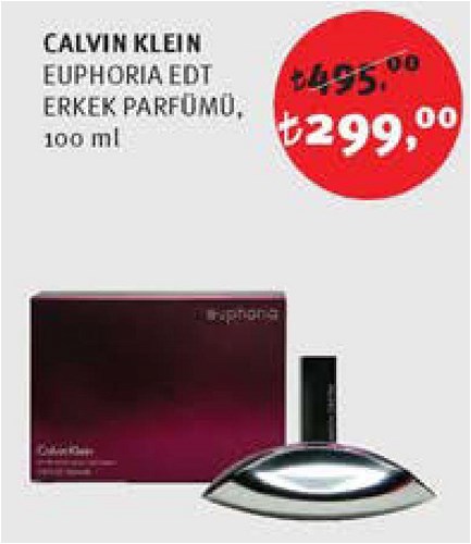 Calvin Klein Euphoria Edt Erkek Parfümü 100 ml image