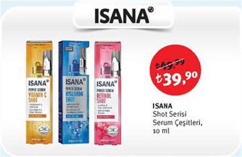 Isana Shot Serisi Serum Çeşitleri 10 ml image