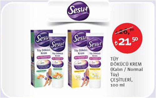 Sesu Tüy Dökücü Krem Çeşitleri 100 ml image
