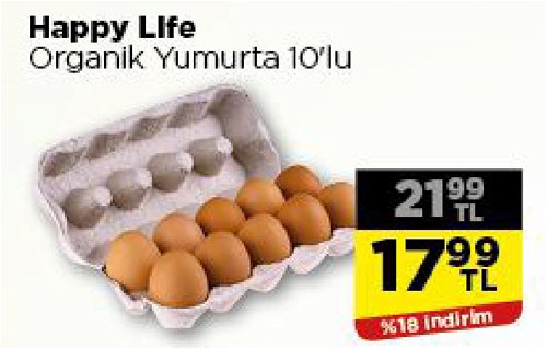 Happy Life Organik Yumurta 10'lu image