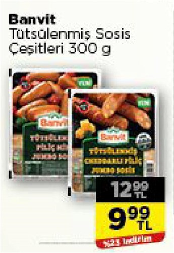 Banvit Tütsülenmiş Sosis Çeşitleri 300 g image