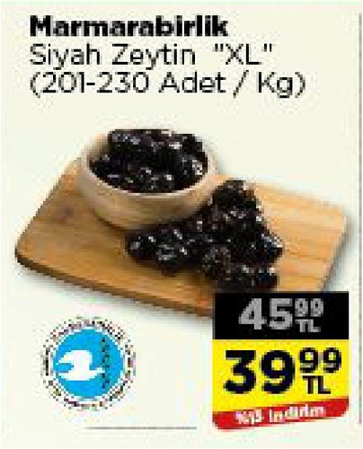 Marmarabirlik Siyah Zeytin "XL" (201-230 Adet/Kg) image