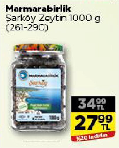 Marmarabirlik Şarköy Zeytin 1000 g (261-290) image