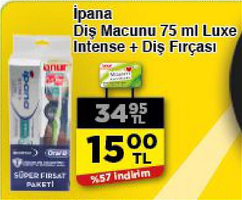 İpana Diş Macunu 75 ml Luxe Intense+Diş Fırçası image