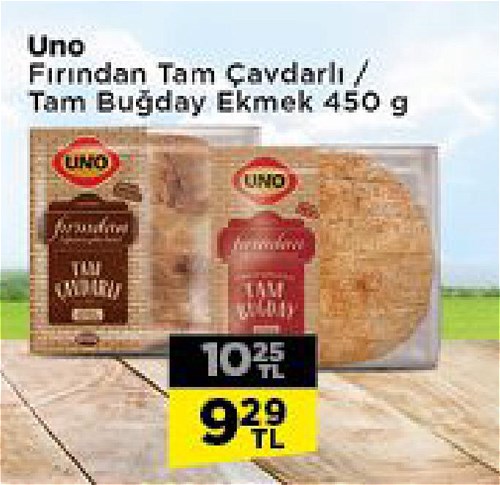 Uno Fırından Tam Çavdarlı Tam Buğday Ekmek 450 g image