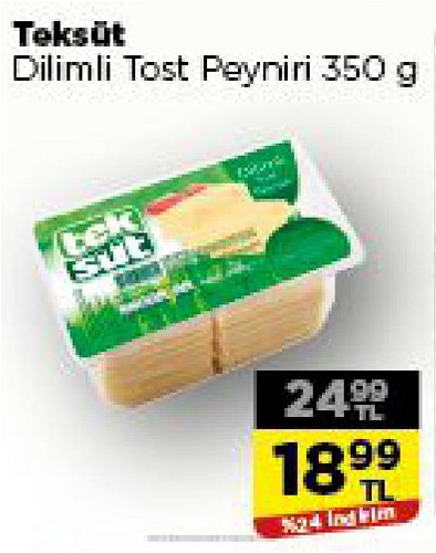 Teksüt Dilimli Tost Peyniri 350 g image