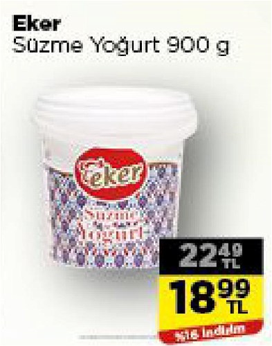 Eker Süzme Yoğurt 900 g image