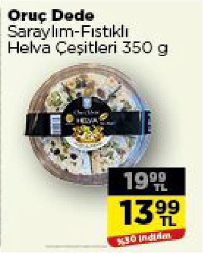 Oruç Dede Saraylım-Fıstıklı Helva Çeşitleri 350 g image