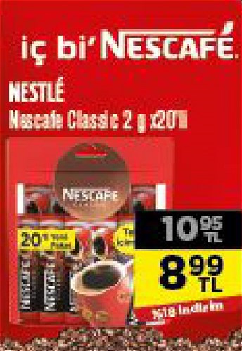 Nestle Nescafe Classic 2 g x 20'li image