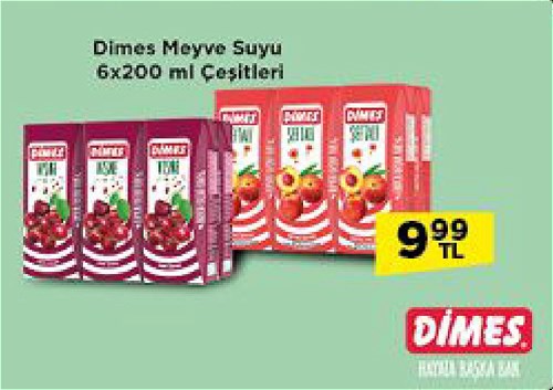 Dimes Meyve Suyu 6x200 ml Çeşitleri image