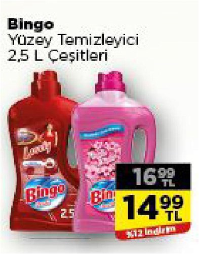 Bingo Yüzey Temizleyici 2,5 L Çeşitleri image