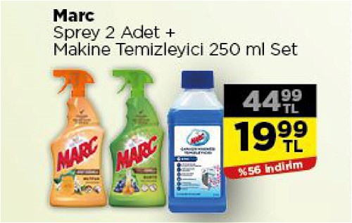 Marc Sprey 2 Adet + Makine Temizleyici 250 ml Set image