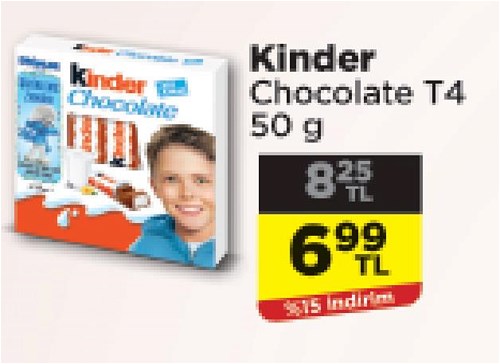 Kinder Chocolate T4 50 g image