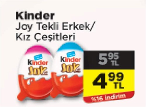 Kinder Joy Tekli Erkek/Kız Çeşitleri image