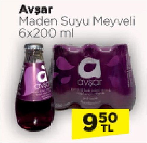 Avşar Maden Suyu Meyveli 6x200 ml image