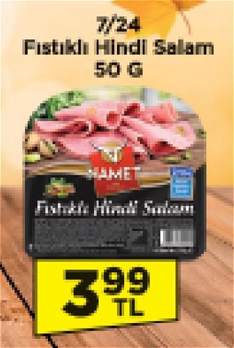 Namet 7/24 Fıstıklı Hindi Salam 50 g image