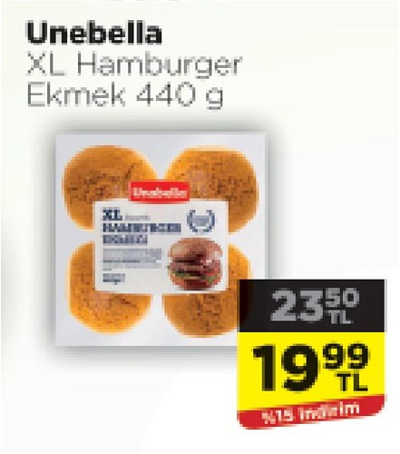 Unebella XL Hamburger Ekmek 440 g image