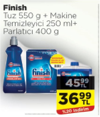 Finish Tuz 550 g+Makine Temizleyici 250 ml+Parlatıcı 400 g image