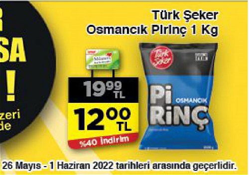 Türk Şeker Osmancık Pirinç 1 kg image