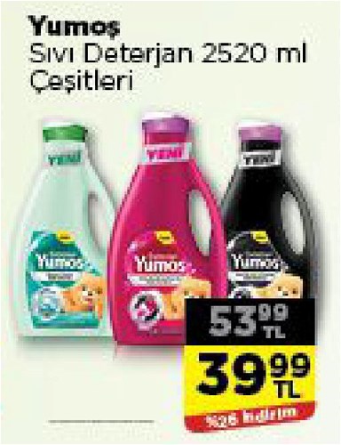 Yumoş Sıvı Deterjan 2520 ml Çeşitleri image