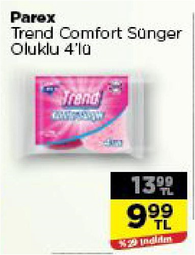 Parex Trend Comfort Sünger Oluklu 4'lü image