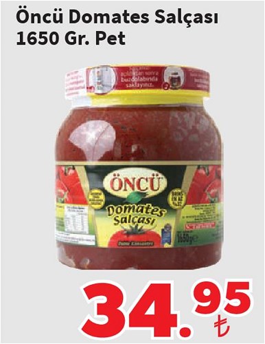 Öncü Domates Salçası 1650 Gr Pet image